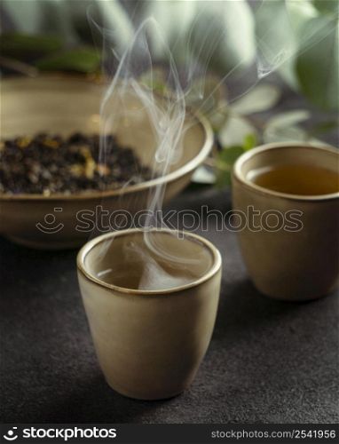 delicious hot tea cup