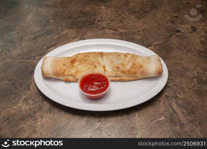 Delicious Italian dish best known as stromboli