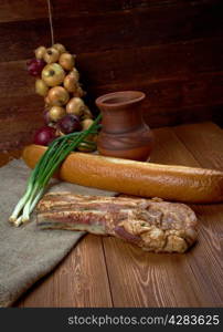 delicious Jerk pork belly .farm-style country cuisine