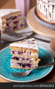 delicious lavender biscuit with blueberry soak
