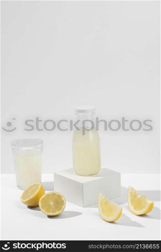 delicious lemon juice bottle glass