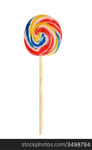 Delicious lollipop on a over white background