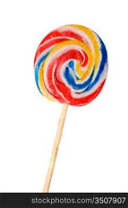Delicious lollipop on a over white background