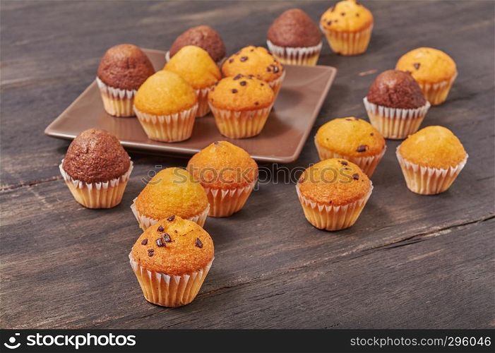 delicious mini chocolate flavor muffins for breakfast