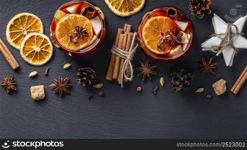 delicious mulled wine drink concept 2