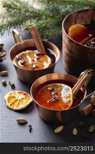 delicious mulled wine drink concept