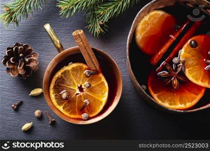 delicious mulled wine drink concept 3