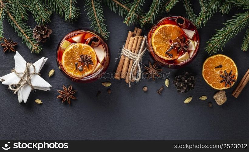 delicious mulled wine drink concept 8