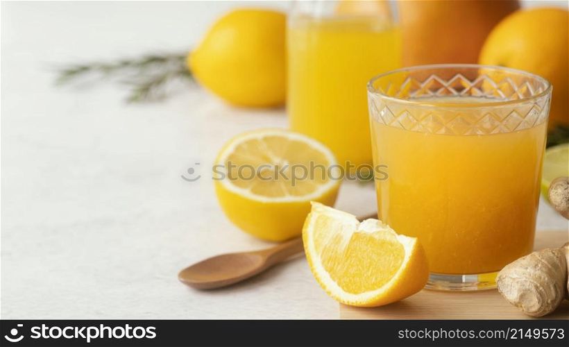 delicious orange juice glass
