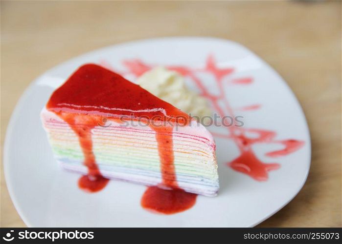 Delicious rainbow cake