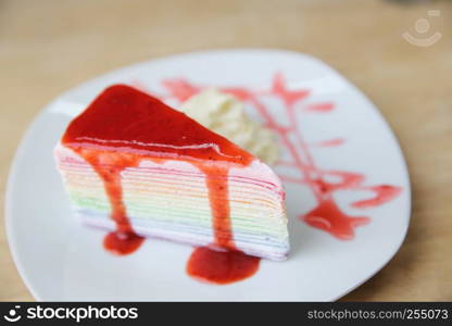 Delicious rainbow cake