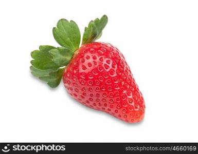 Delicious red strawberry isolated on a white background
