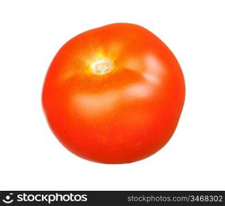 Delicious red tomato isolated on white background