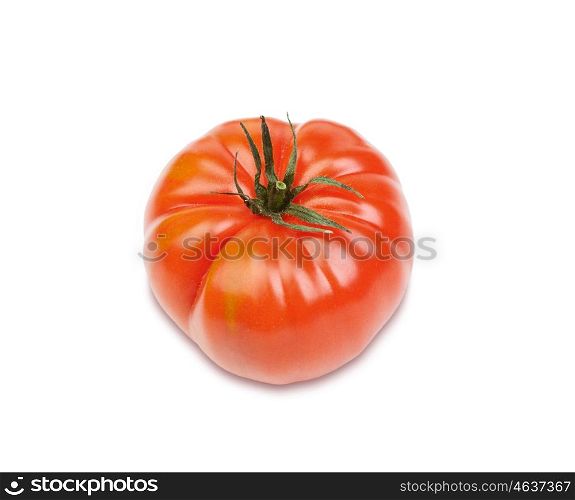 Delicious red tomatoe isolated on white background