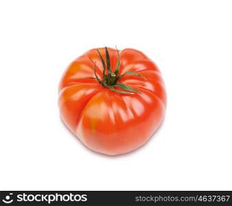 Delicious red tomatoe isolated on white background