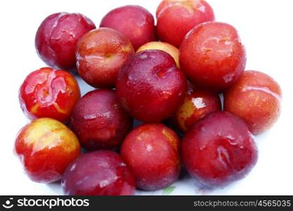 delicious ripe plums