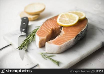delicious salmon with herbs lemon