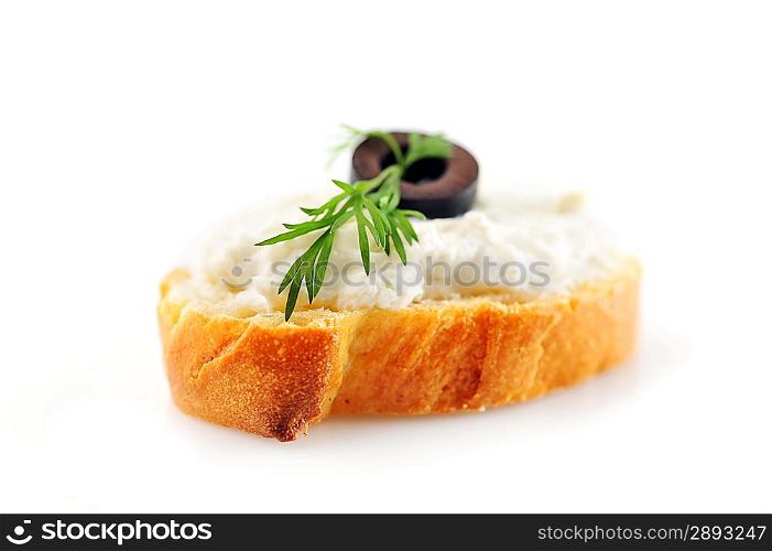 delicious sandwich of toasted bread and dill