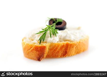 delicious sandwich of toasted bread and dill