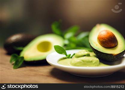 Delicious tasty healthy avocado sauce