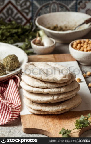 delicious traditional jewish food high angle