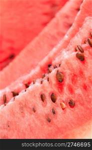 delicious watermelon slice close-up (refreshing summer fruit)