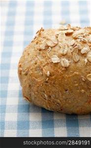 Delicious wholemeal bread roll freshly baked
