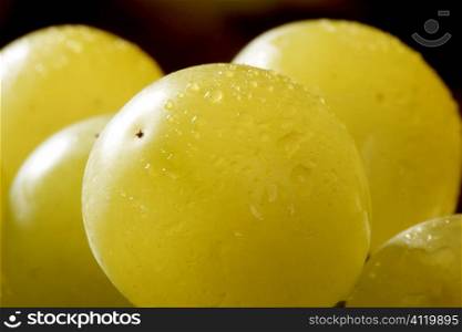 Delicious yellow autumn grape fruit
