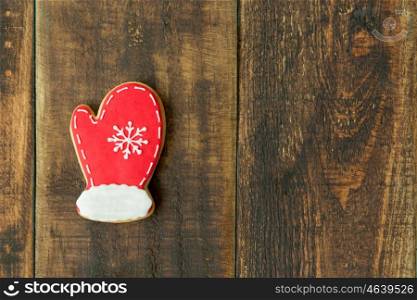 Delicius Christmas cookies on a wooden table