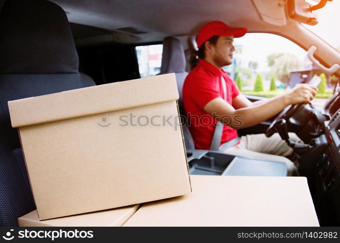 Delivery driver man