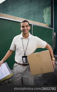 Delivery man making deliveries