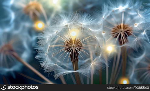 Delve into the intricate world of dandelion seeds as they disperse in the air, each carrying the potential for new life. This awe-inspiring photograph captures the intricate details of these delicate structures, showcasing nature’s ingenuity and the wonders of seed dispersal.