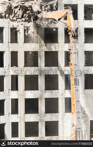 Demolition site of a building