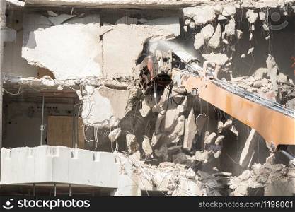 Demolition site of a building