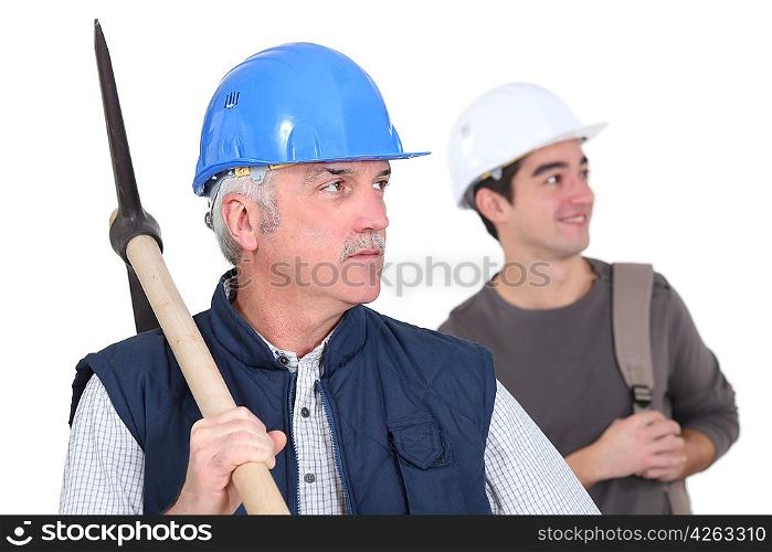 Demolition workers