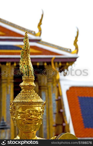 demon in the temple bangkok asia thailand abstract cross colors step gold wat palaces warrior monster