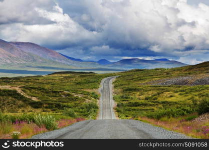 Denali highway. Landscapes on Denali highway, Alaska.