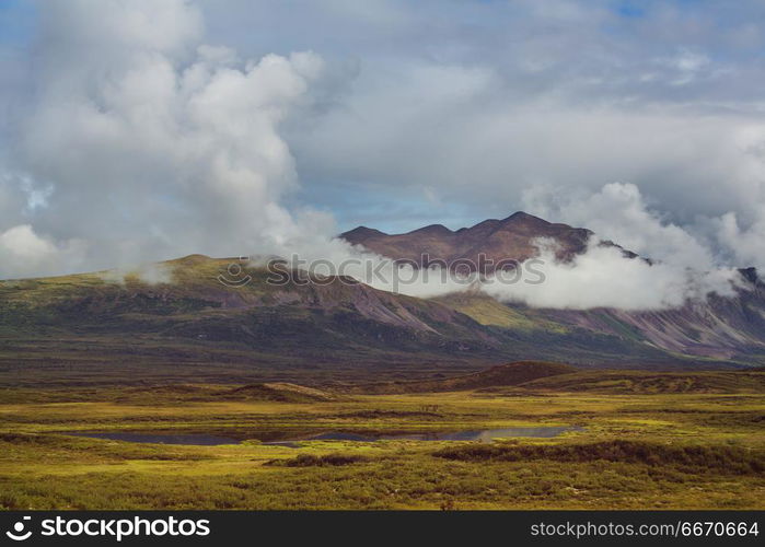 Denali highway. Landscapes on Denali highway, Alaska.