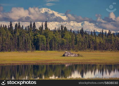 Denali (McKinley) peak in Alaska, USA