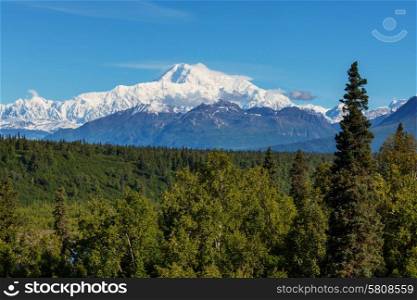 Denali (McKinley) peak in Alaska, USA