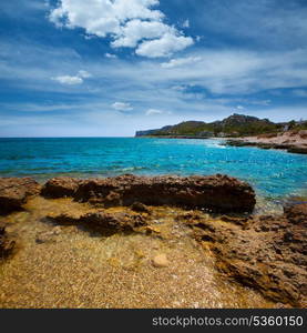 Denia Alicante Las rotas rocky beach in Spain and San Antonio Cape