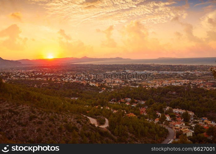 Denia Alicante view from Montgo camino de la colonia track