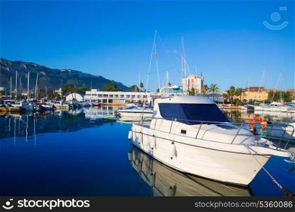 Denia marina boats in alicante Valencia Province of Spain