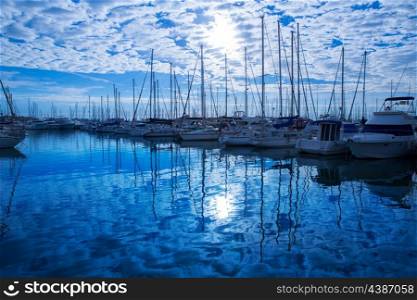 Denia Marina Port in alicante Province of Mediterranean Spain