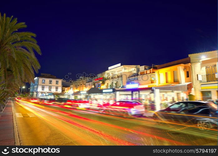 Denia old village sunset dusk in Mediterranean Alicante Spain Europe