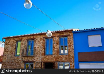Denia Village mediterranean facades in Alicante Spain