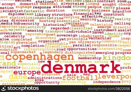 Denmark as a Country Abstract Art Concept