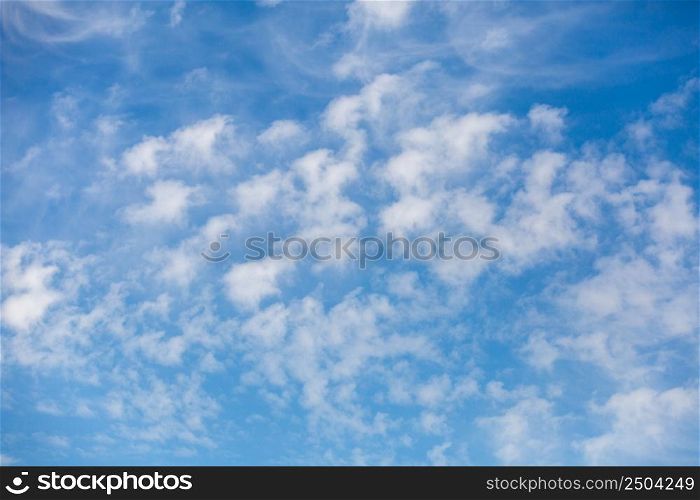 Dense white cloud in the blue sky