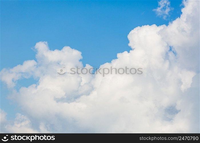 Dense white cloud in the blue sky in Turkey