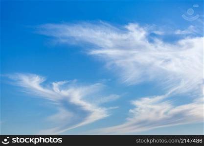 Dense white clouds in the blue sky in Turkey